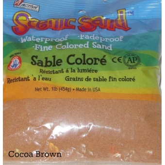 Scenic Sand™ Craft Colored Sand, Cocoa Brown, 1 lb (454 g) Bag